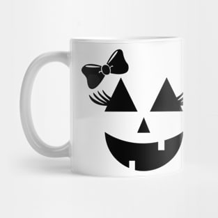 Jack-O-Lantern Halloween Pumpkin Lady Face Mug